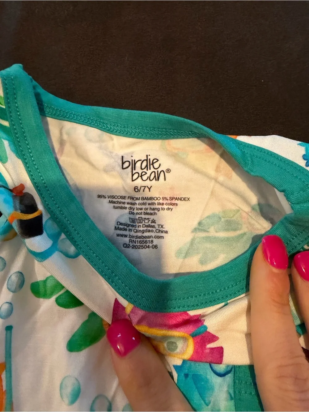 Birdie Bean Teal Tank & Shorts Set with Turtle Print Size 6-7